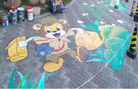 洪湖夏季画地面彩绘会遇到的问题