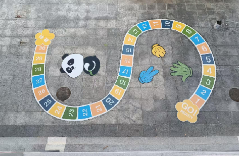 洪湖地面游戏彩绘