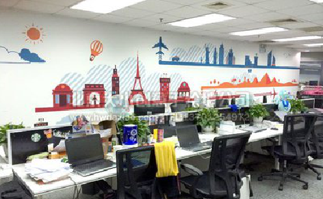 洪湖教你设计办公室墙绘的方法。