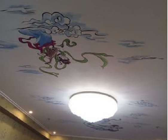 洪湖如何快速绘制天花板上的手绘墙?