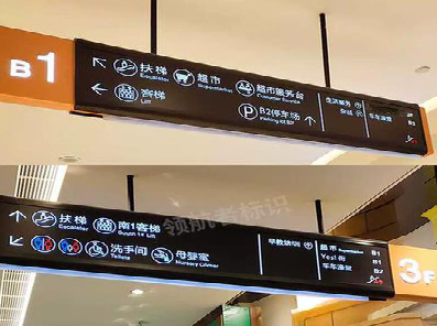 洪湖如何通过商场标识牌引导客流分布？